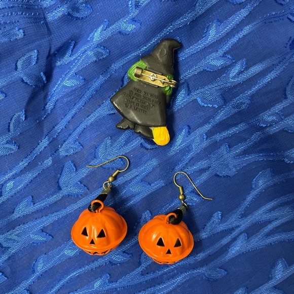 Halloween Earrings & Lapel Pin - Picture 2 of 2